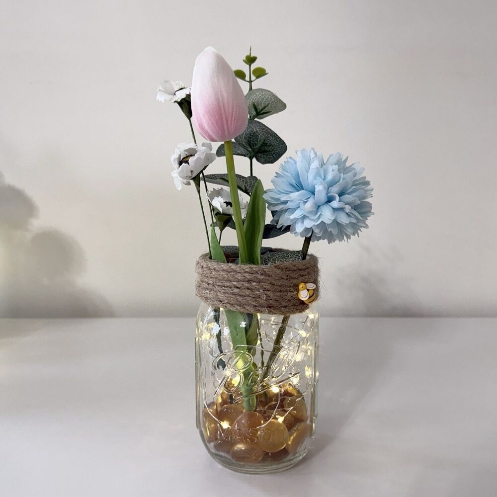 Handmade Mini Winnie The Pooh Themed Floral Arrangement Centerpiece Baby Shower